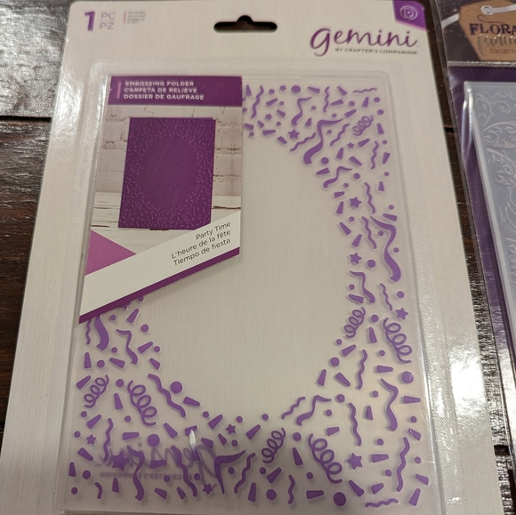 Set of 5 Various Embossing Folders - Crafter's Companion & Darice - Picture 3 of 5